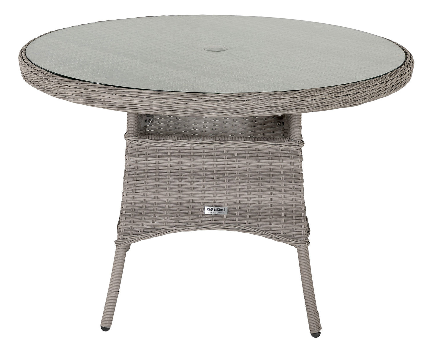 Cambridge 2 Rattan Chairs and Small Round Table Set in Grey