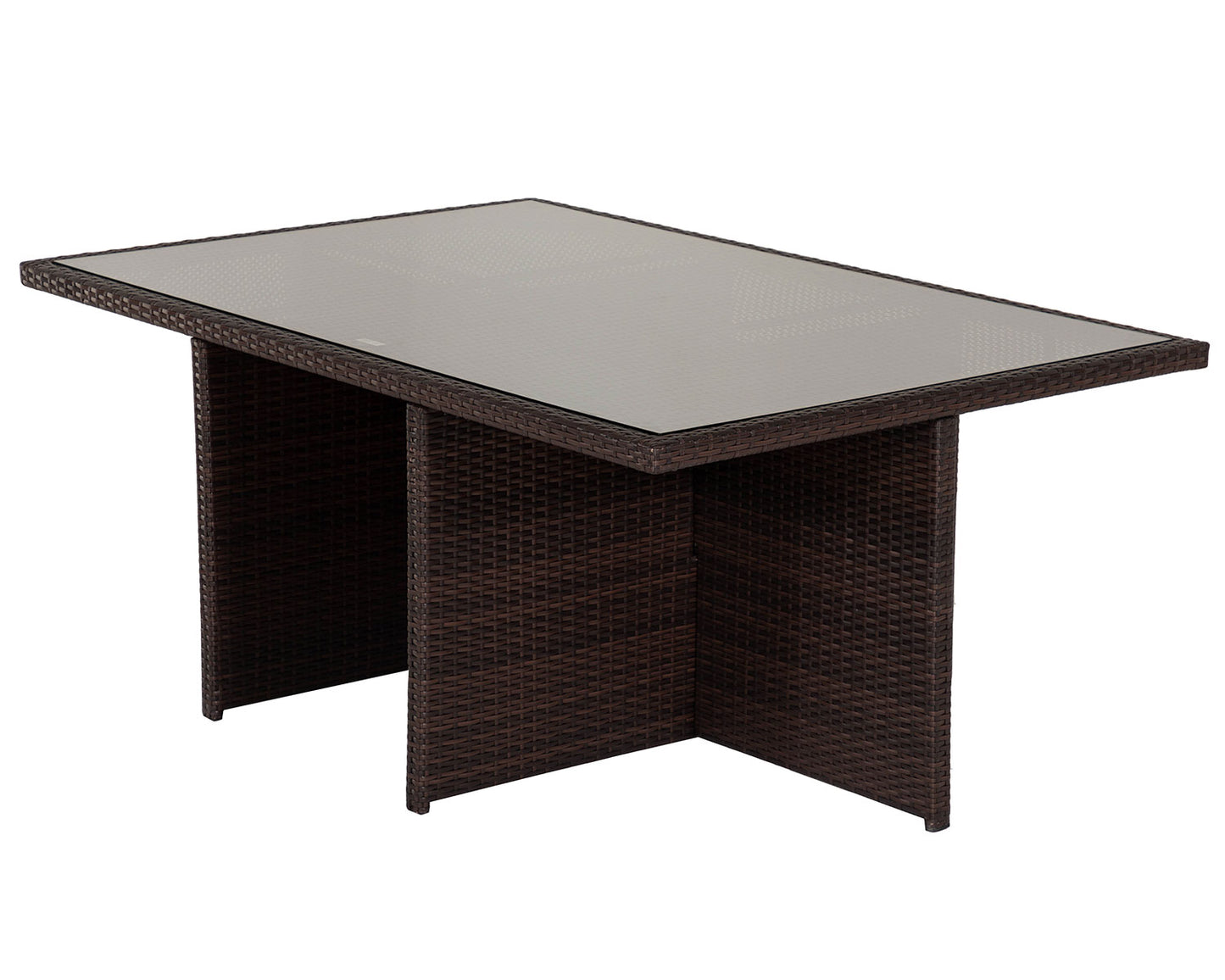 Barcelona 4 Seater Cube Set With Footstools in Brown and Cream