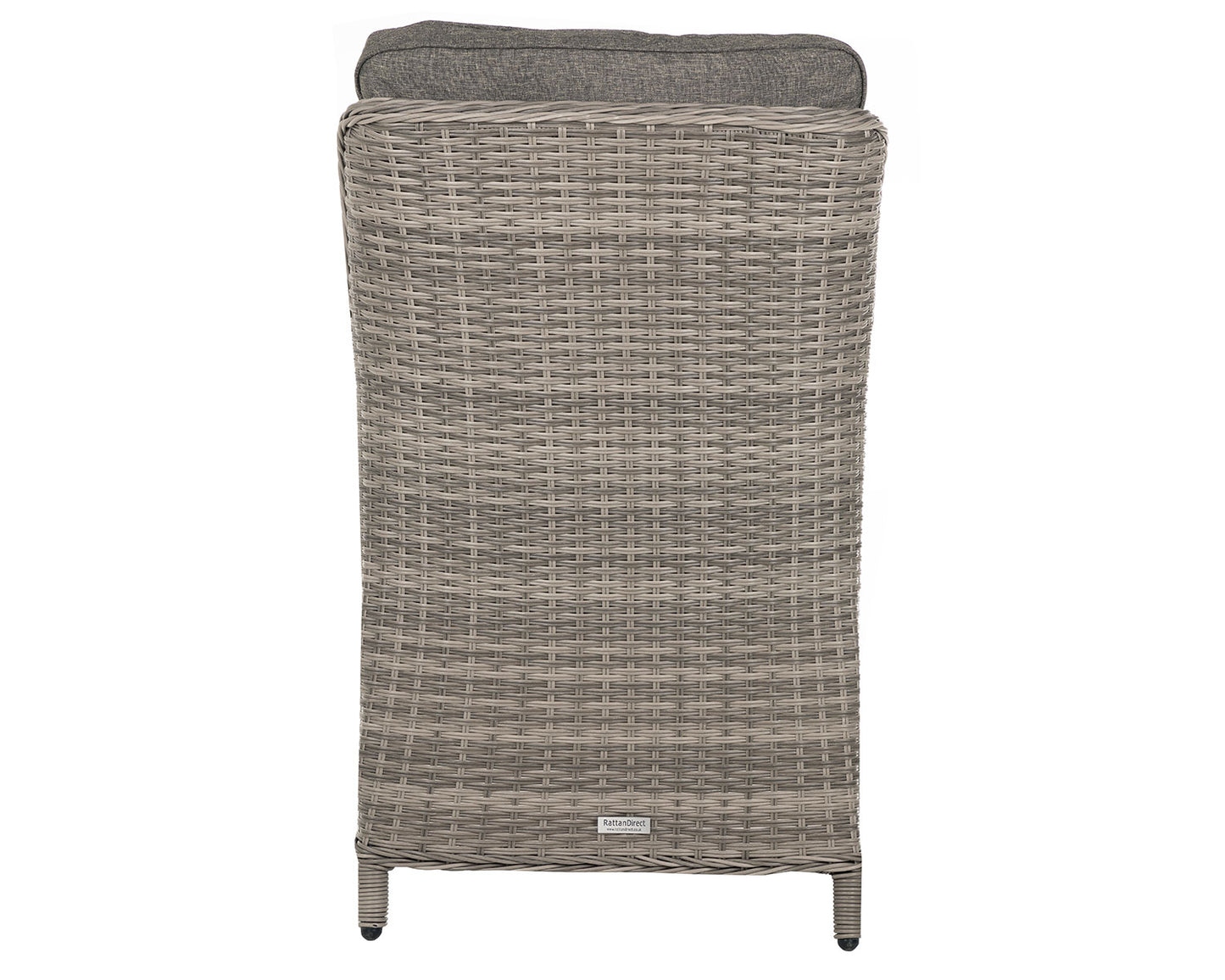 Riviera 4 Rattan Garden Chairs and Small Round Dining Table in Grey