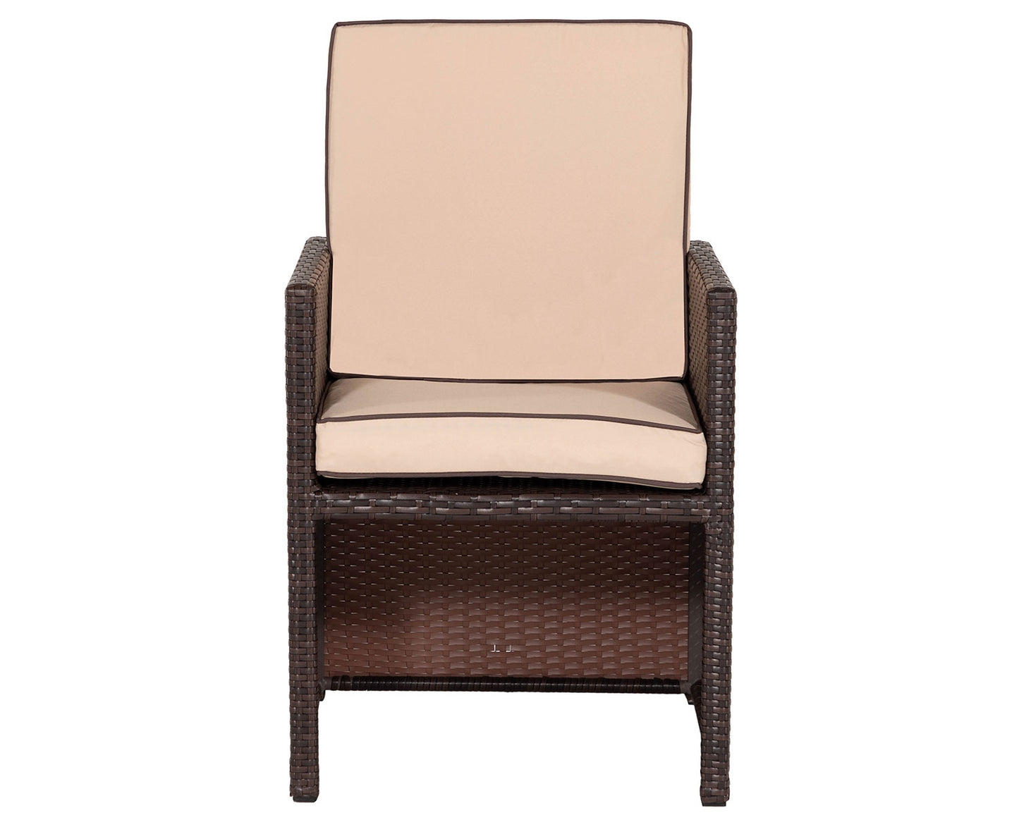 Barcelona 4 Seater Cube Set in Brown and Cream