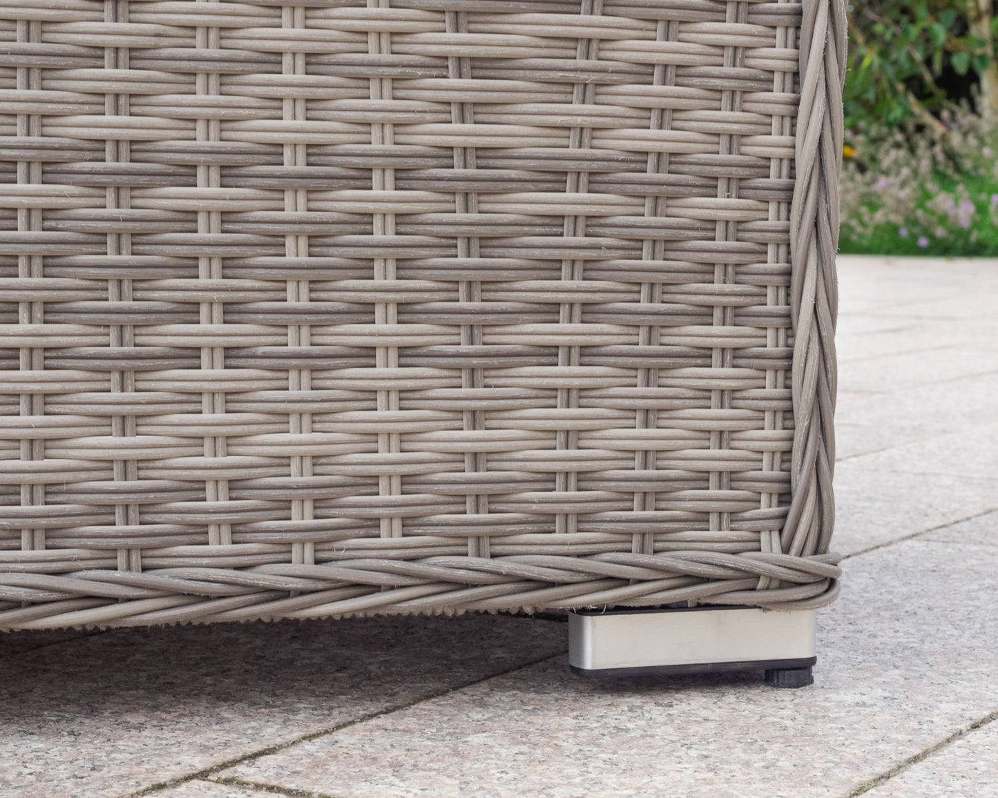 Lisbon 2 Seater Rattan Garden Sofa in Grey
