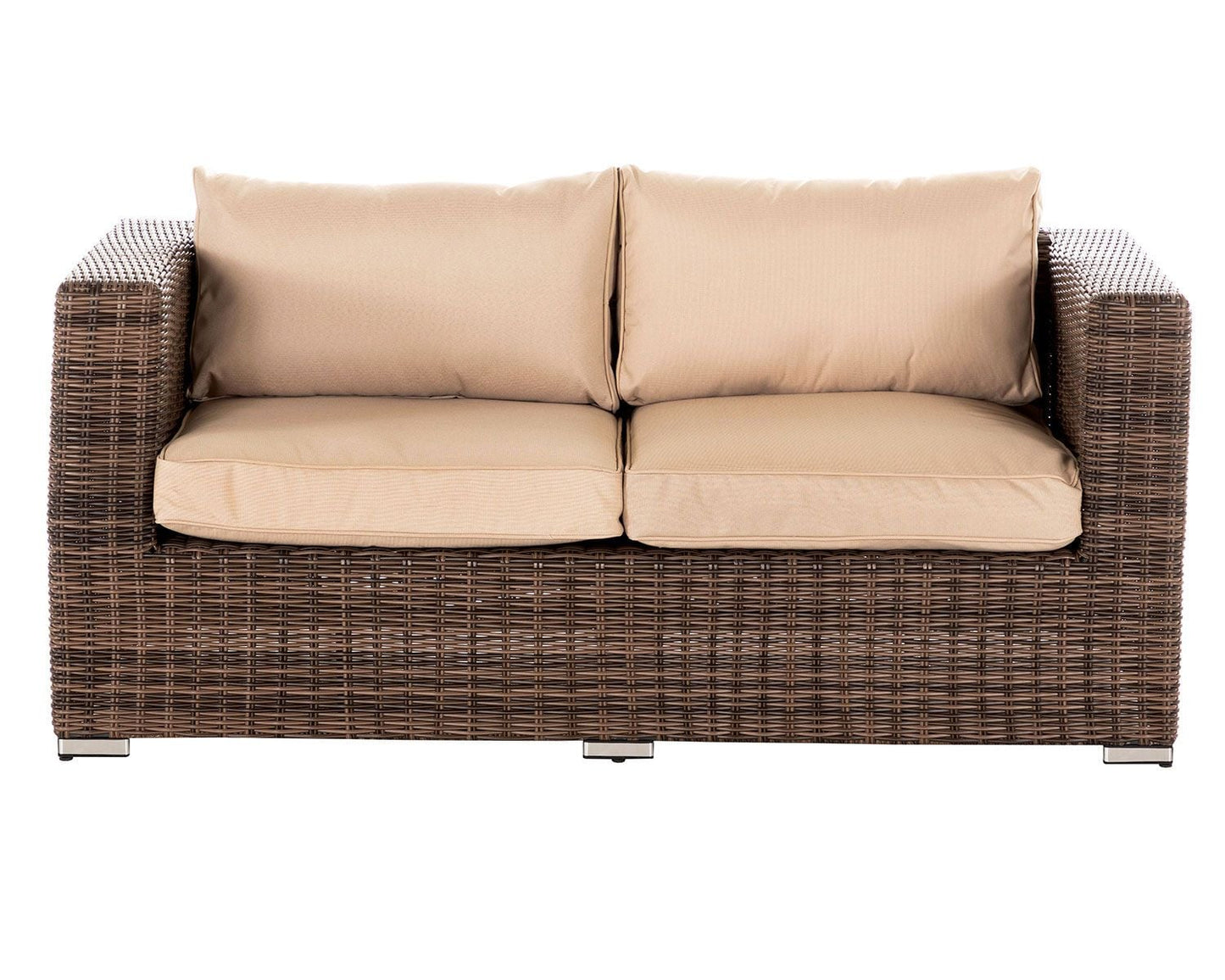 Ascot 2 Seat Sofa in Truffle and Champagne