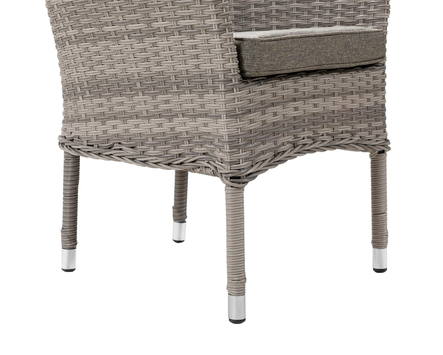 Cambridge 4 Chairs and Large Round Table Set in Grey