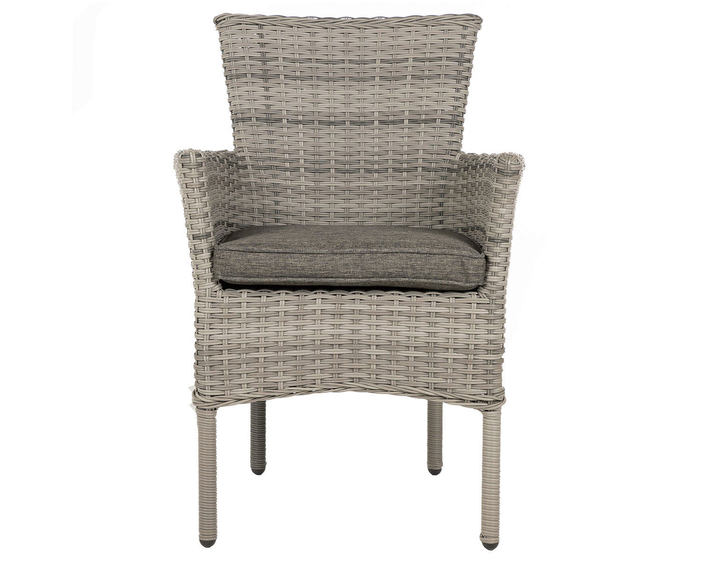 Cambridge 4 Stackable Chairs and Square Dining Table in Grey