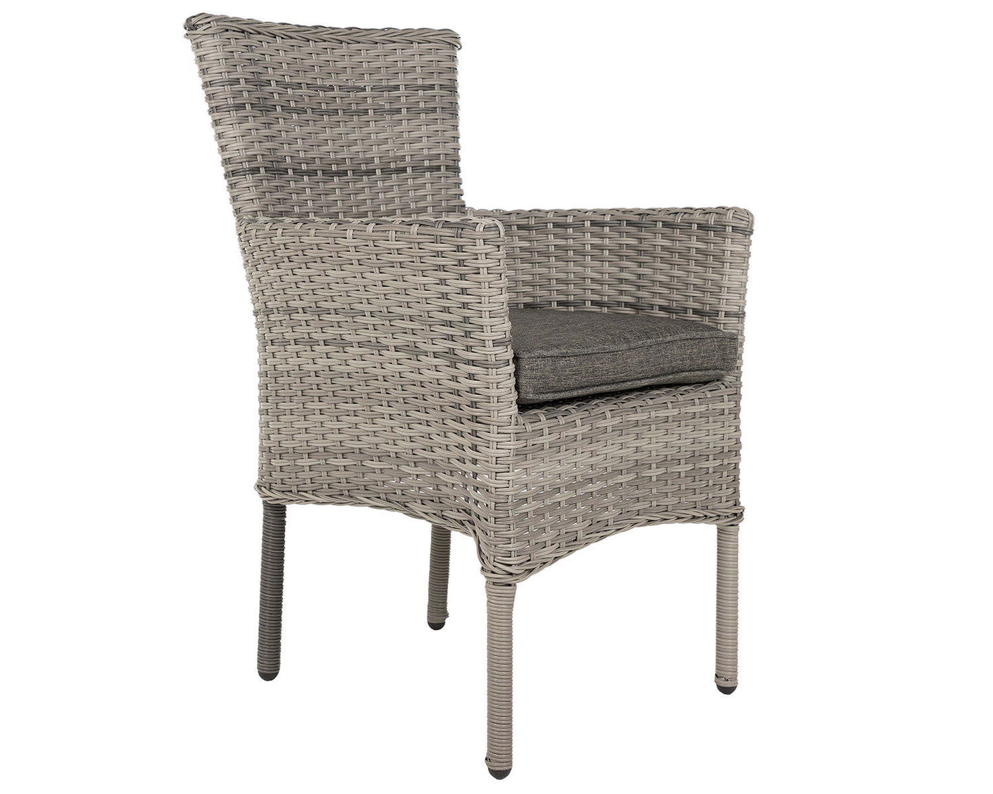 Cambridge 4 Stackable Chairs and Square Dining Table in Grey