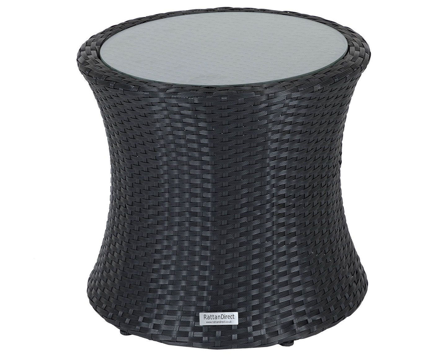 Cambridge Rattan Garden Bistro Round Set in Black and Vanilla