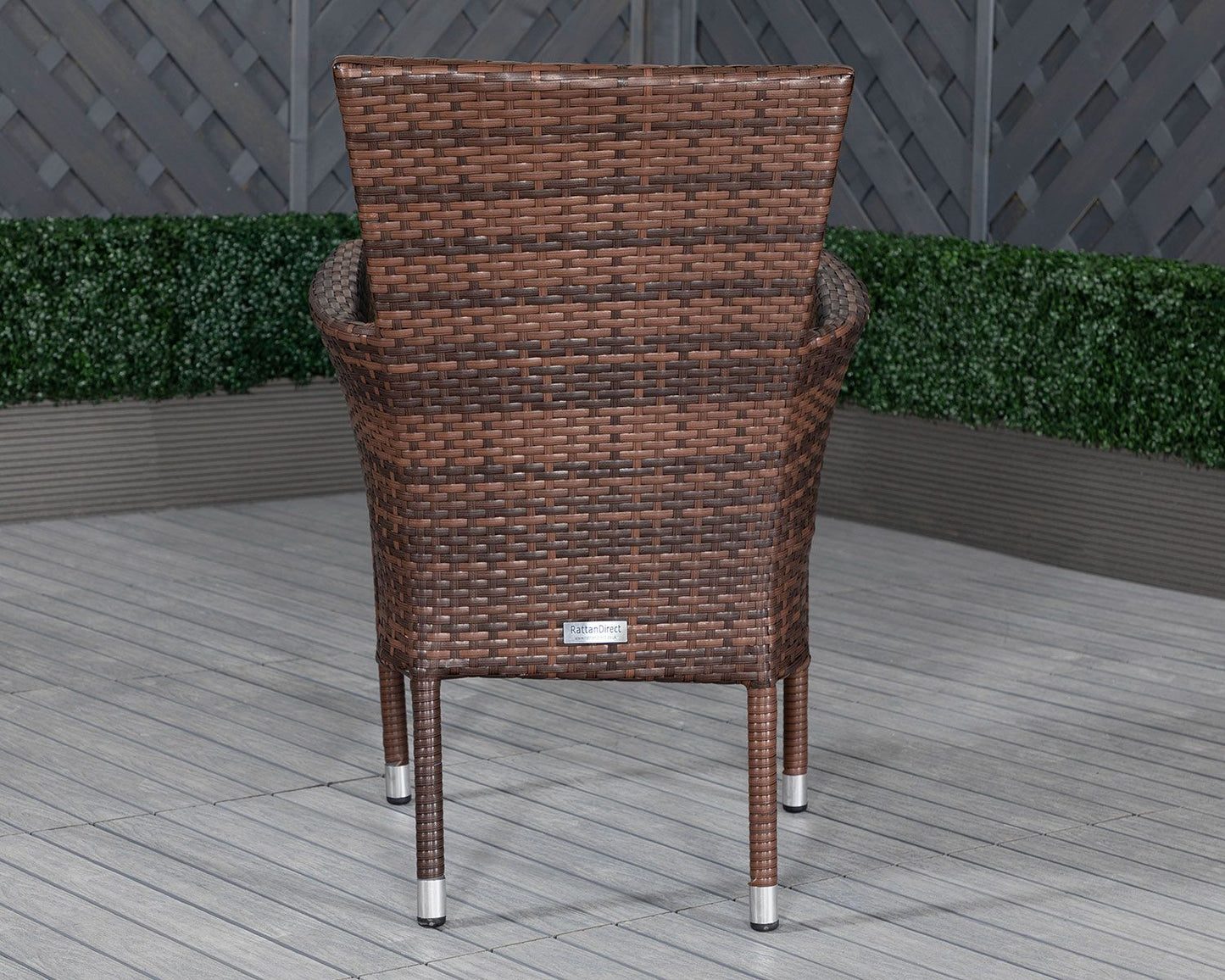 Cambridge Rattan Garden Bistro Round Set in Chocolate and Cream