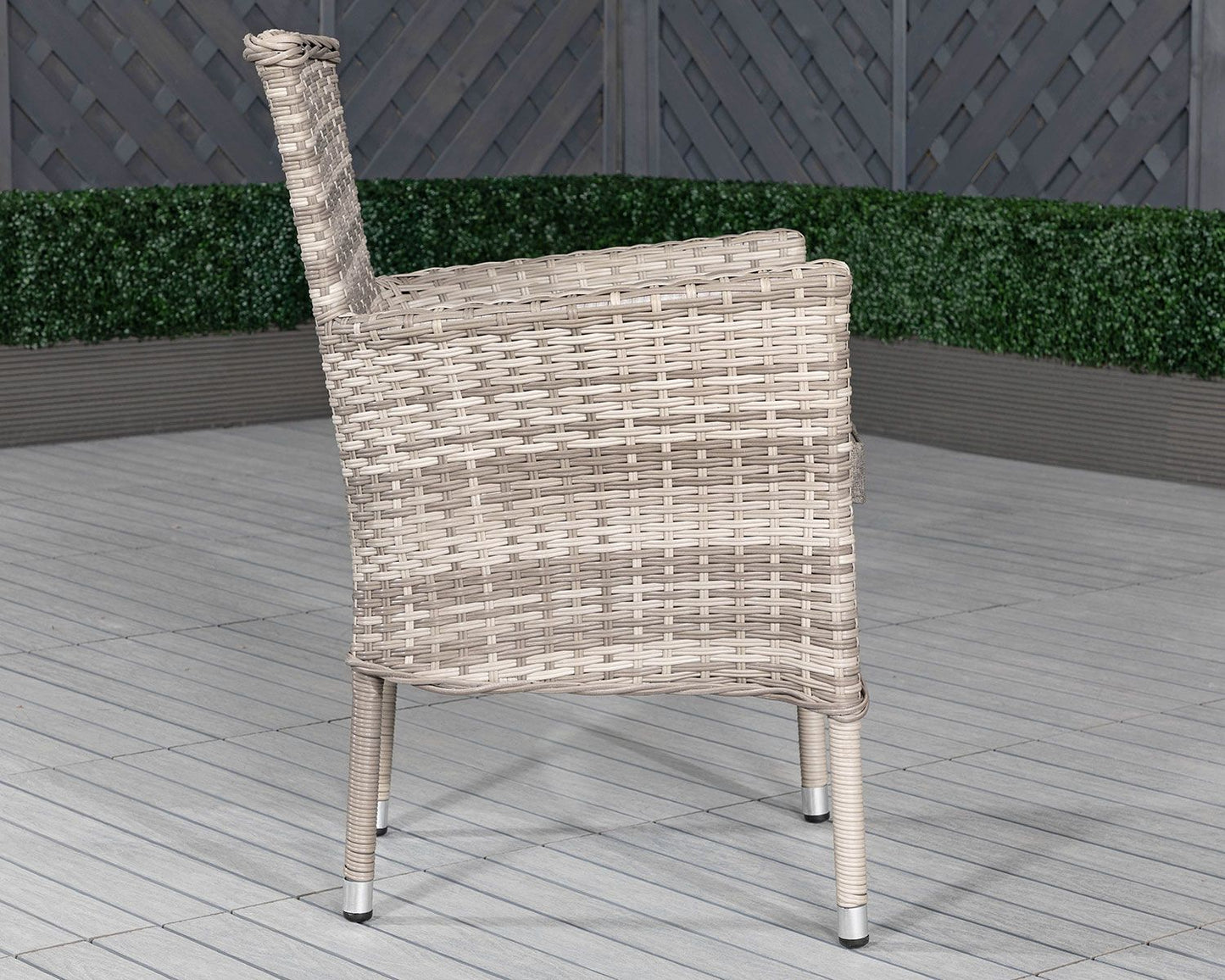Cambridge Rattan Garden Bistro Round Set in Grey