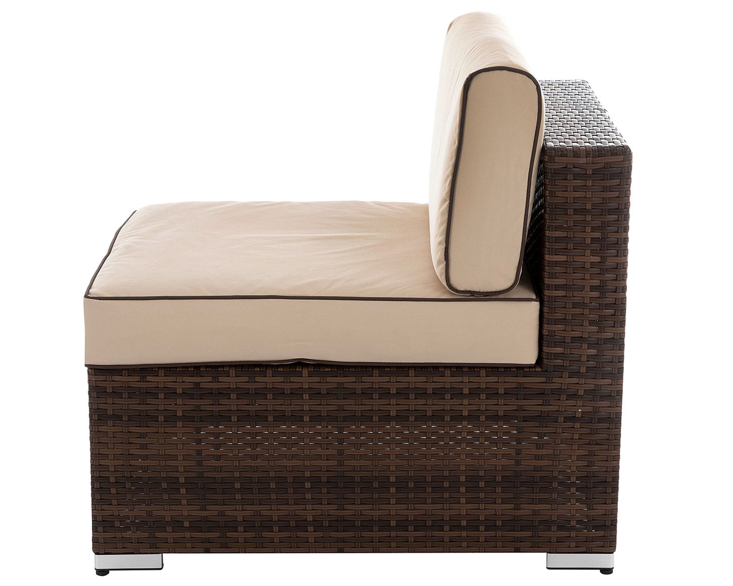 Florida Rattan Garden Bistro Set in Chocolate and Cream