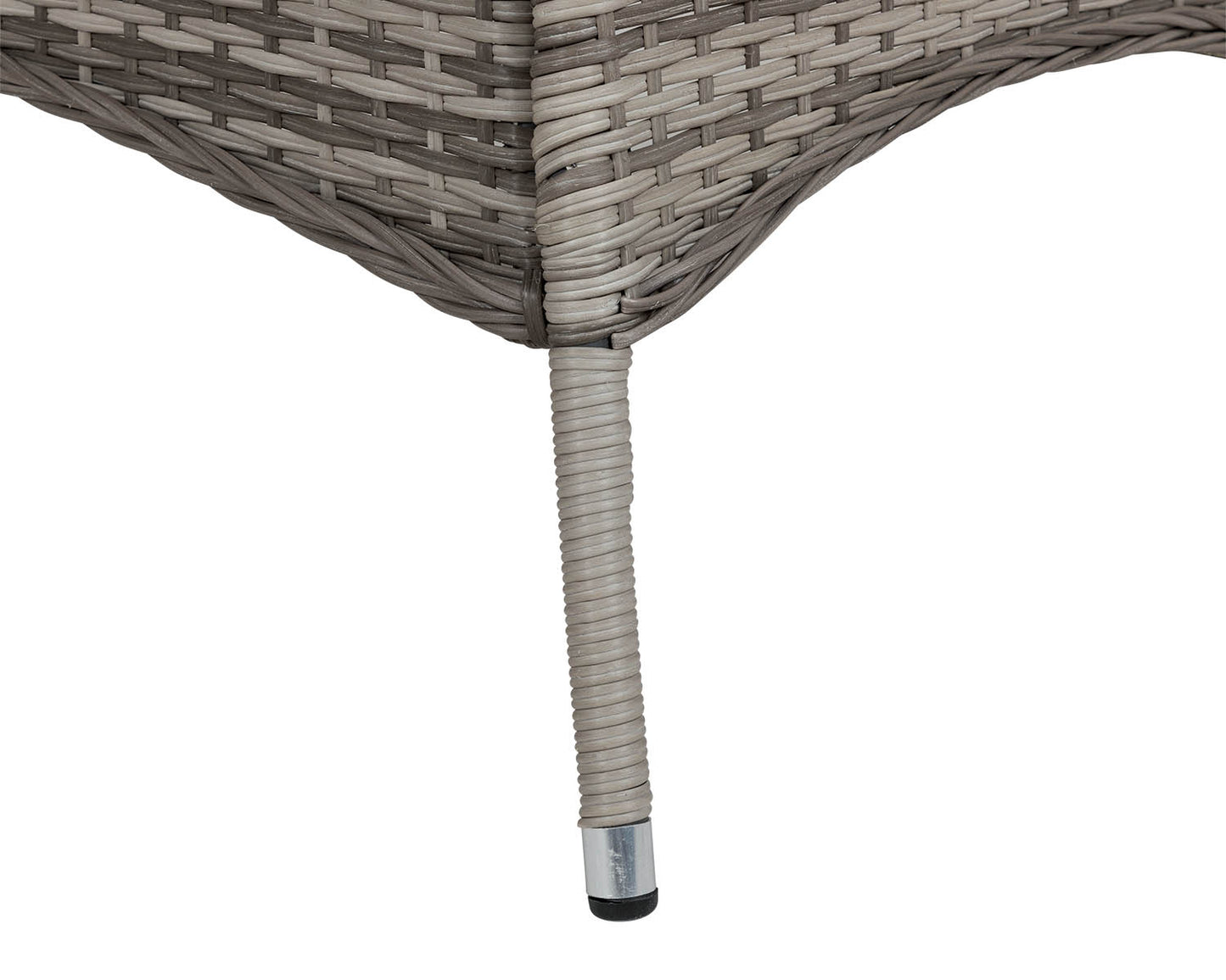 Marseille 8 Rattan Garden Dining Chairs and Large Rectangular Table in Grey