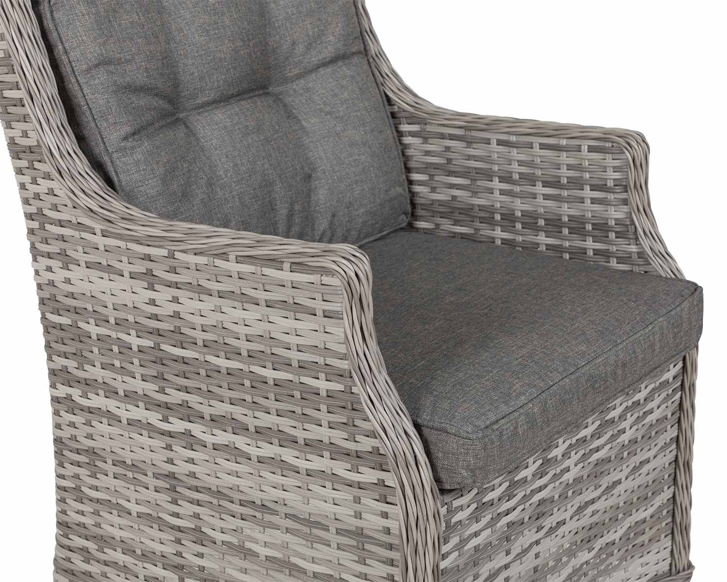 Riviera 6 Dining Chairs and Small Rectangular Dining Table in Grey