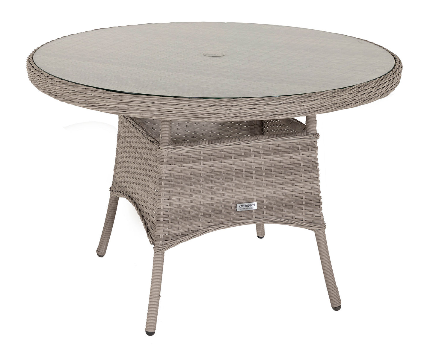 Roma 2 Stackable Chairs and Small Round Dining Table in Grey