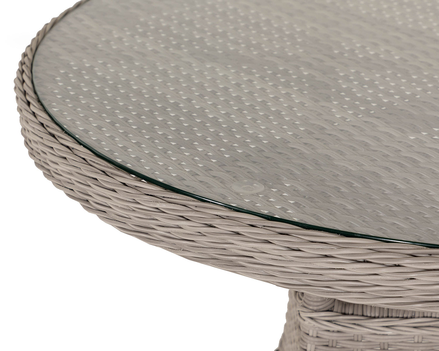 Roma 4 Stackable Chairs and Small Round Dining Table in Grey
