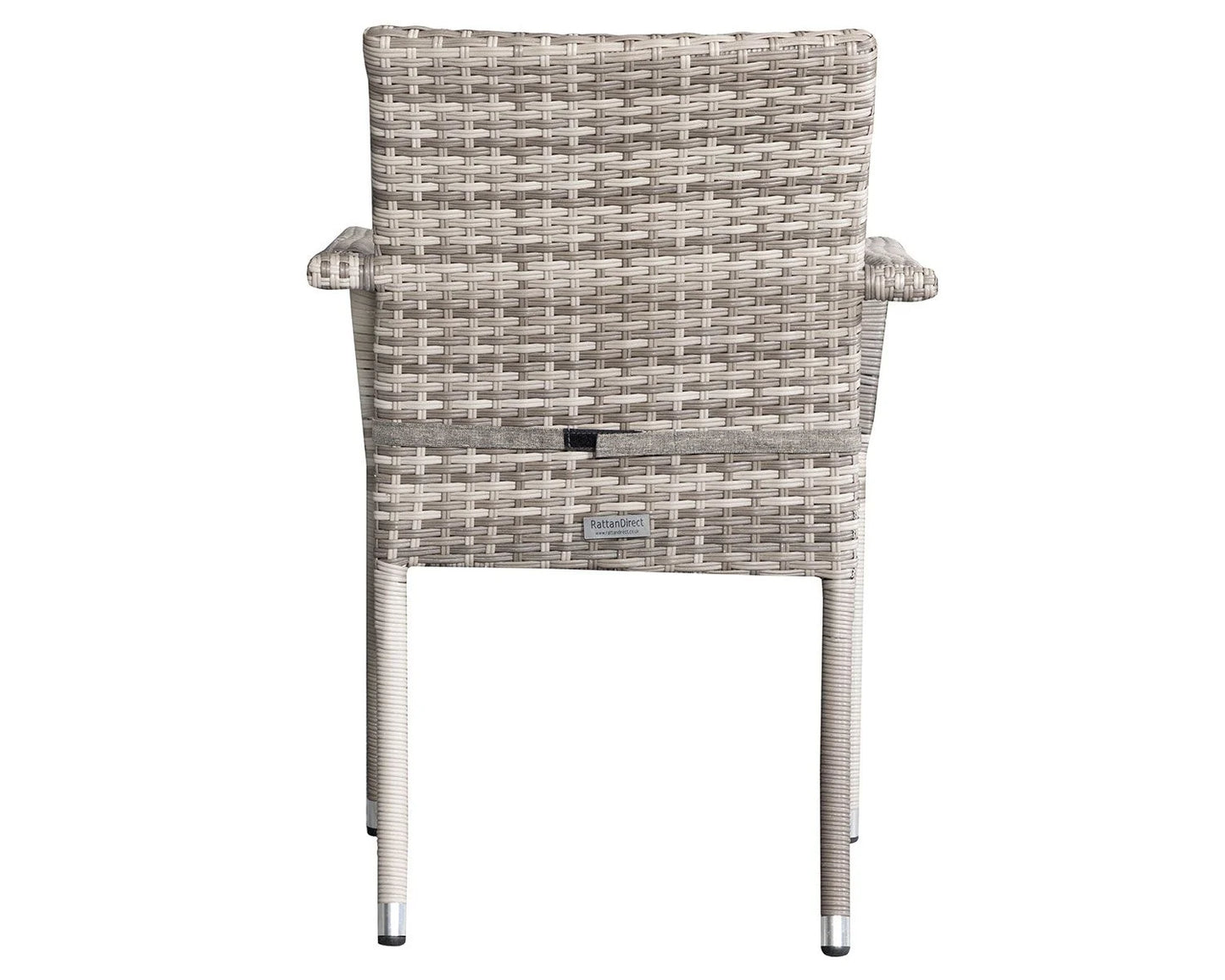Roma 6 Stackable Chairs and Square Dining Table in Grey