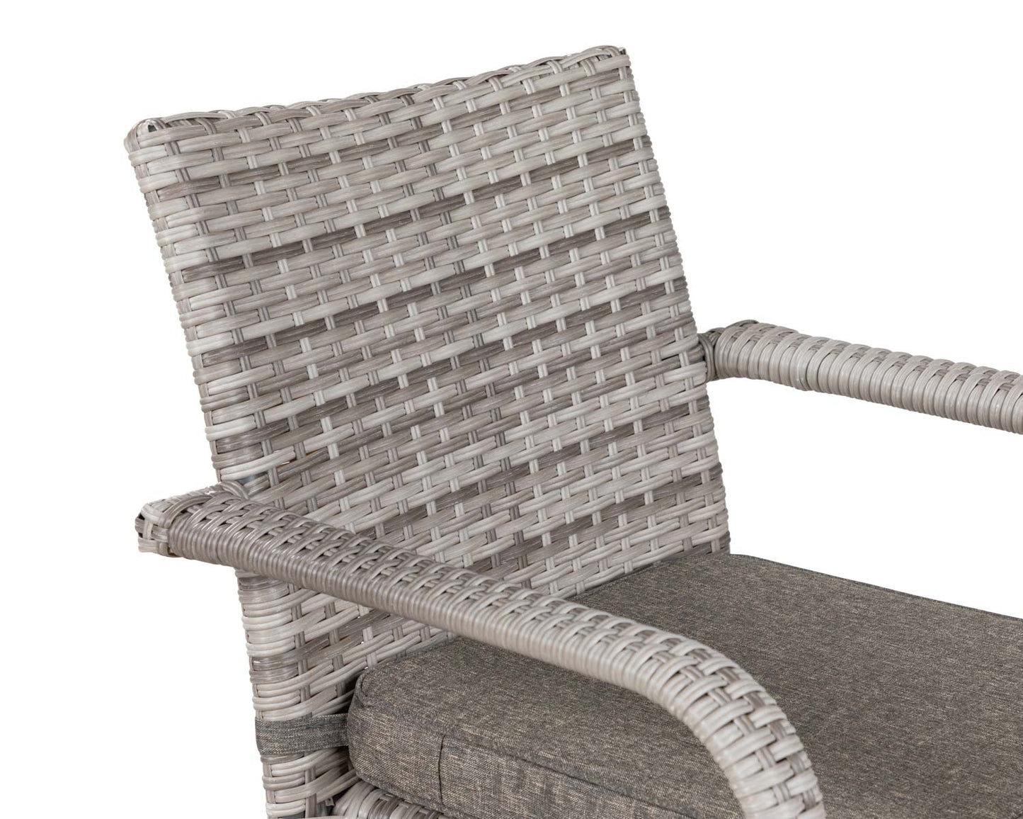 Roma 8 Stackable Chairs and Rectangular Dining Table in Grey