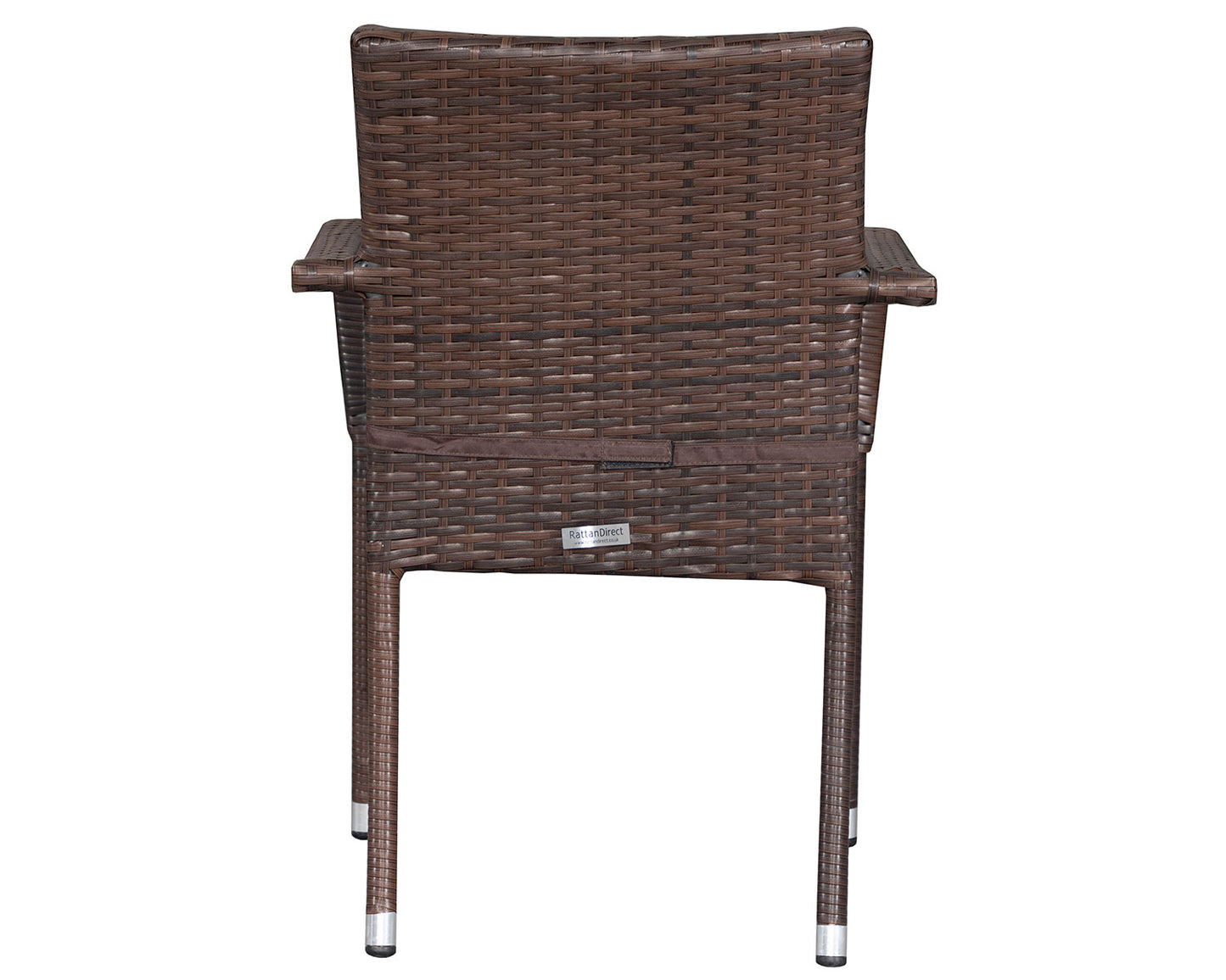Roma 4 Stackable Chairs and Square Dining Table in Chocolate and Cream