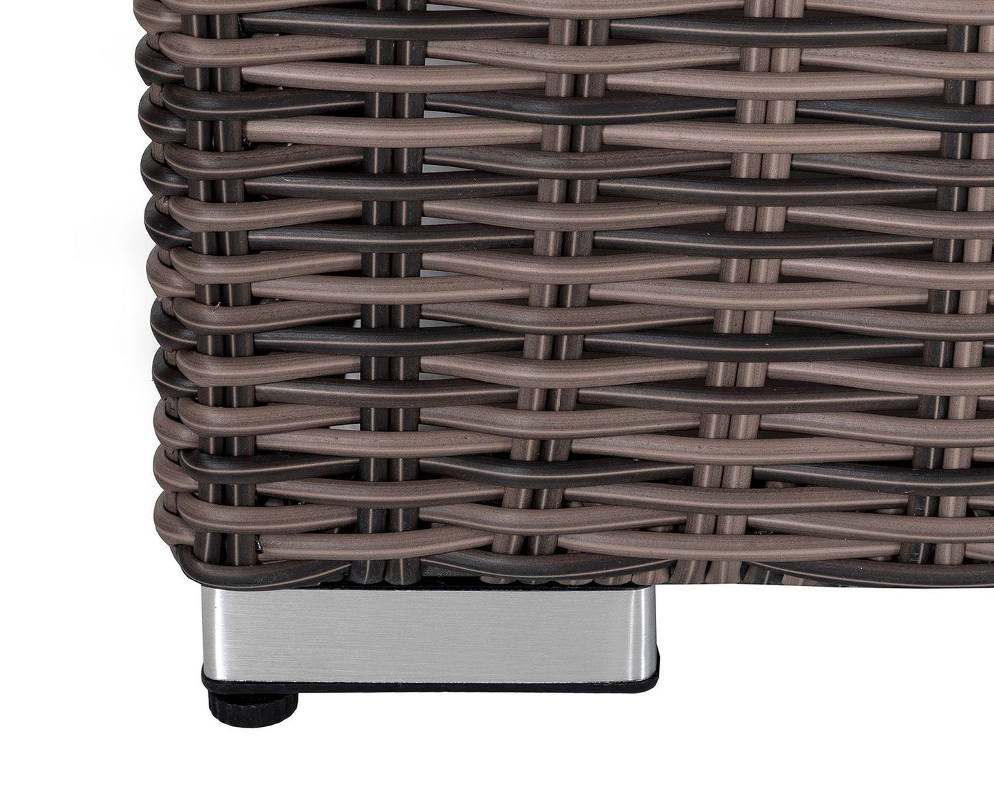 Monaco Ottoman in Truffle Brown and Champagne