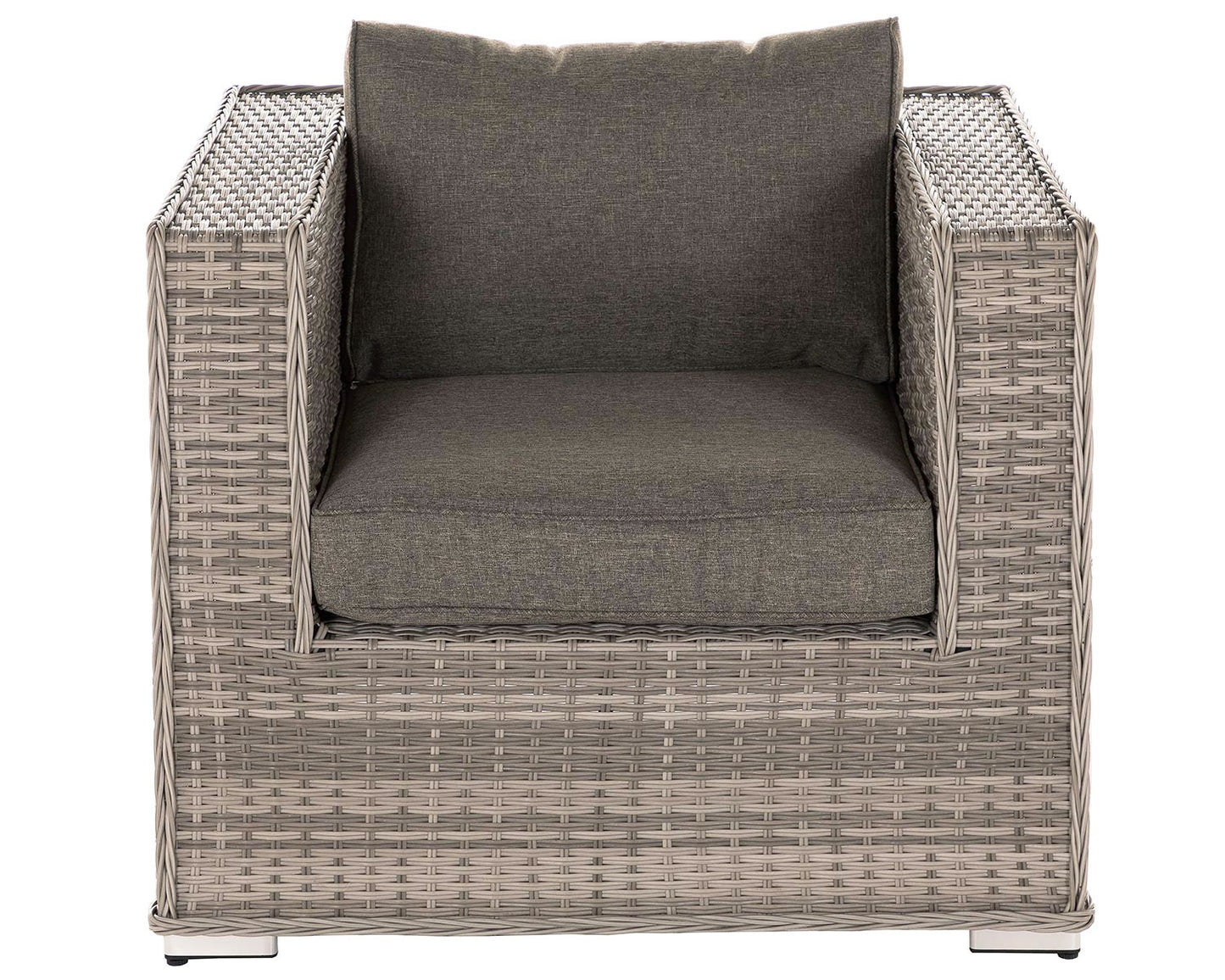 Ascot Rattan Garden Armchair in Grey