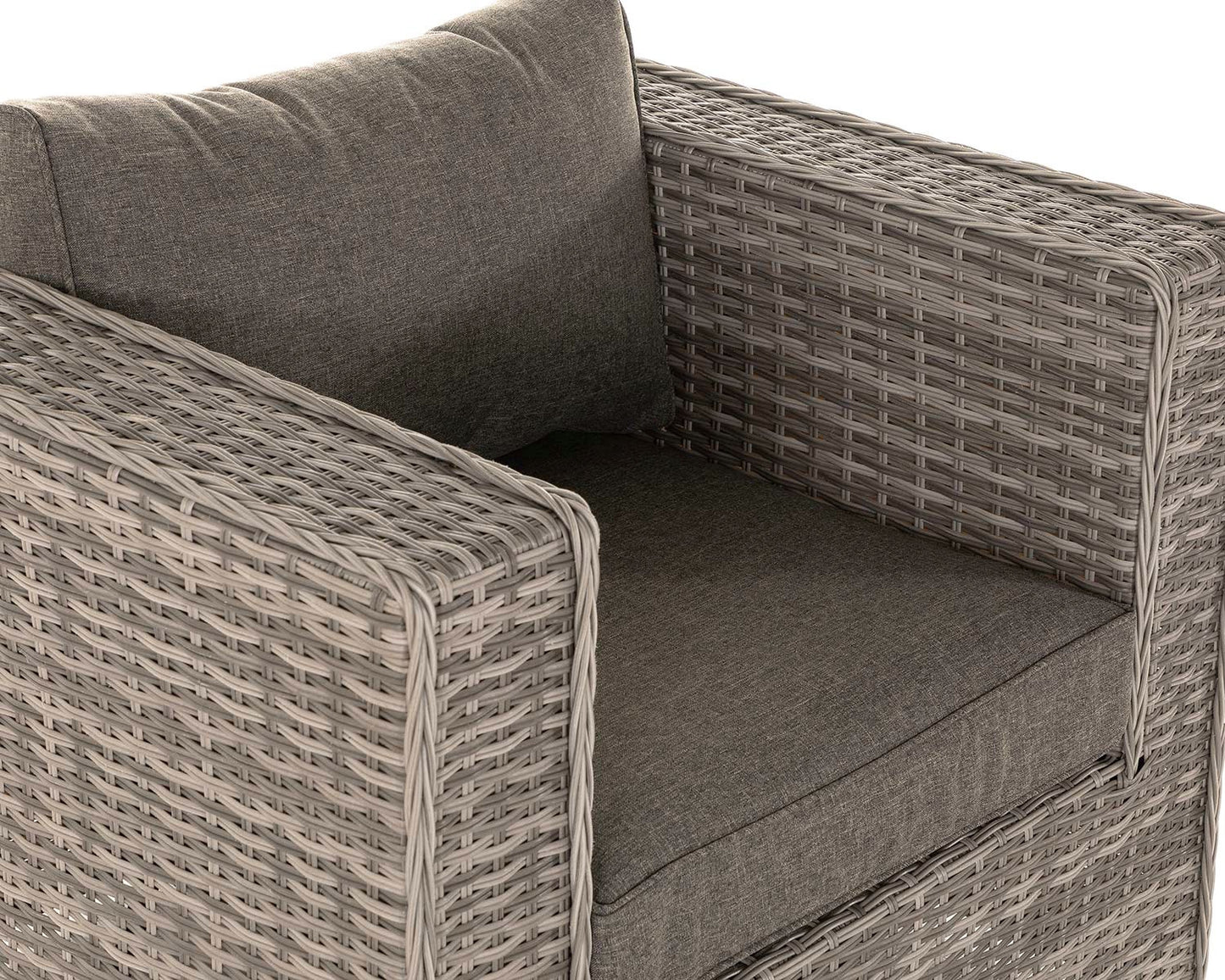 Ascot Rattan Garden Armchair in Grey