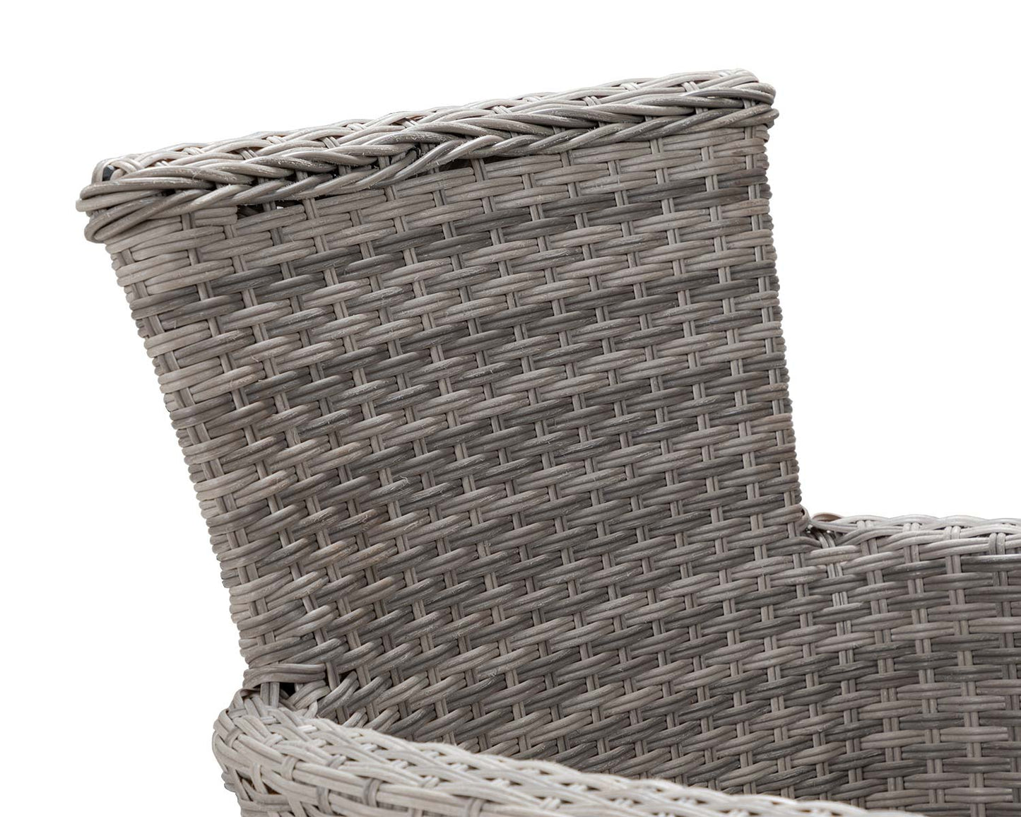 Cambridge 6 Rattan Chairs and Large Round Dining Table Set in Grey