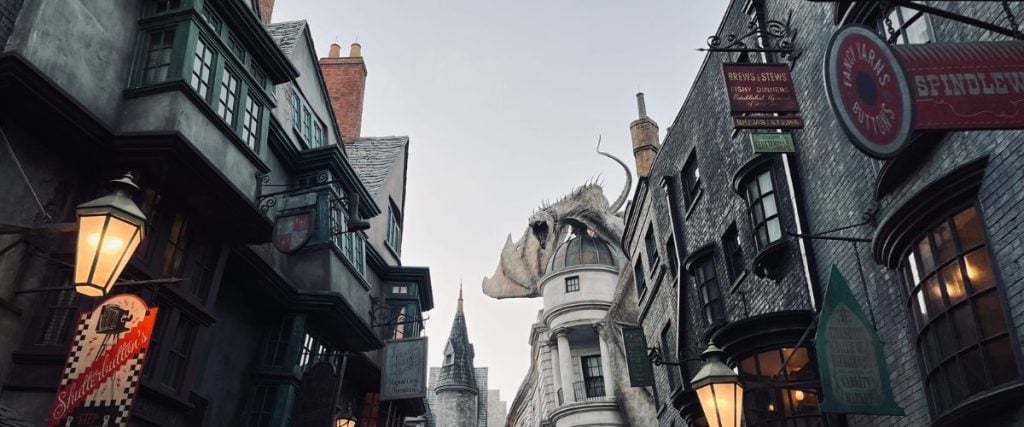 A picture of part of Diagon Alley from Harry Potter: bank holiday things to do