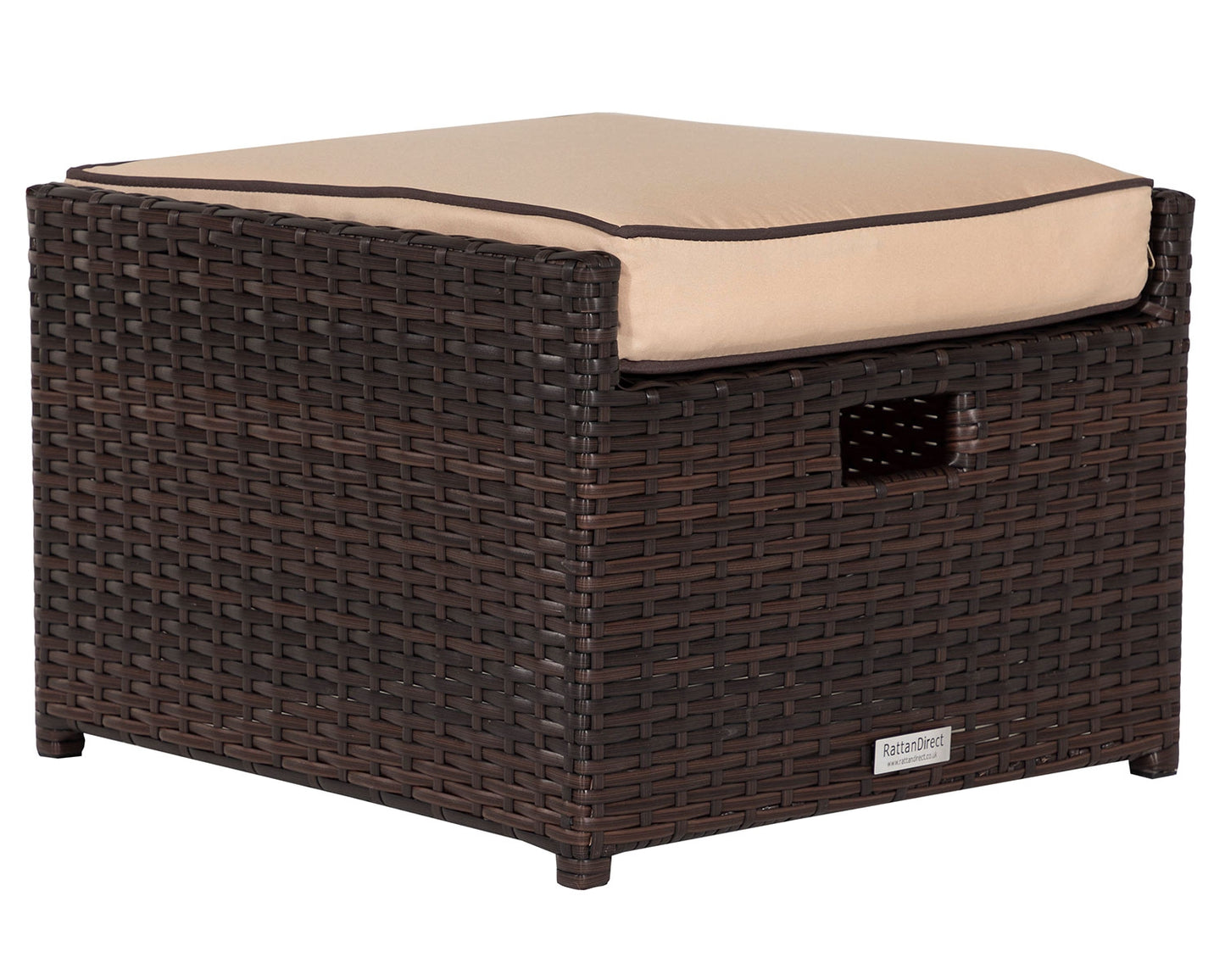 Barcelona 4 Seater Cube Set in Brown and Cream