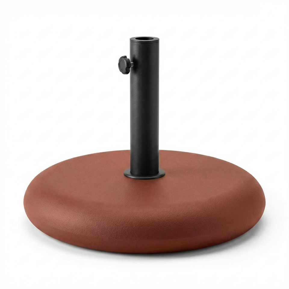 Parasol Base 25kg - Red Concrete