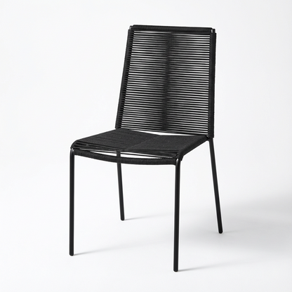 Ryder Dining Chair Set of 2 - Black Rope - Laura James