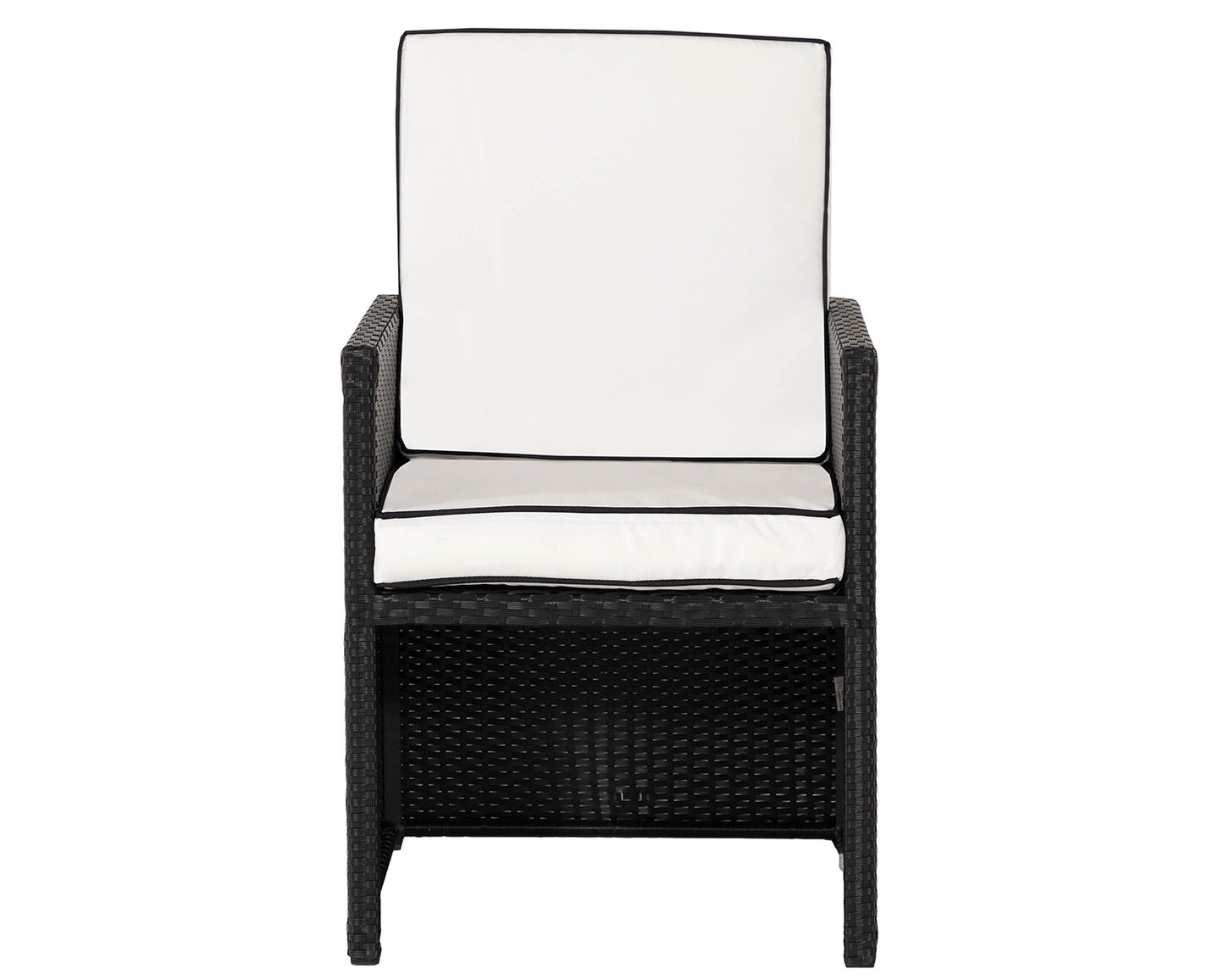 Barcelona 4 Seater Cube Set in Black and Vanilla