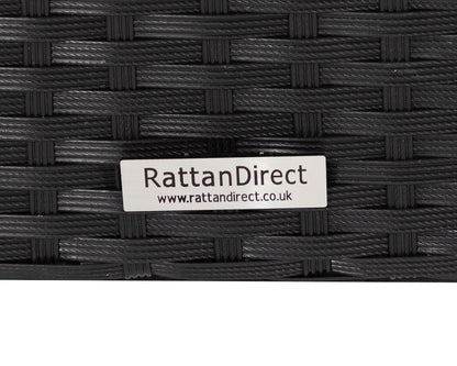 Barcelona 4 Seater Cube Set in Black and Vanilla