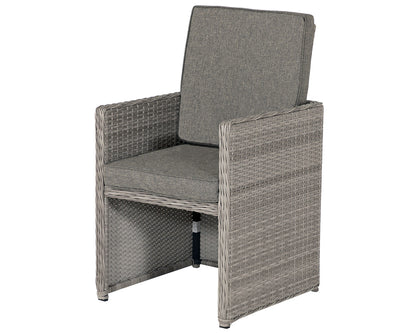 Barcelona 4 Seater Cube Set in Grey