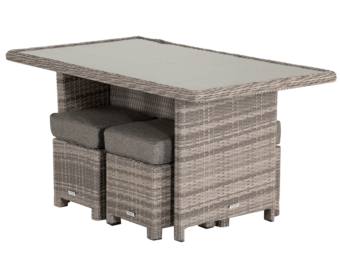 Sorrento Rattan Garden Corner Dining Set in Grey