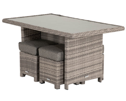 Sorrento Rattan Garden Corner Dining Set in Grey