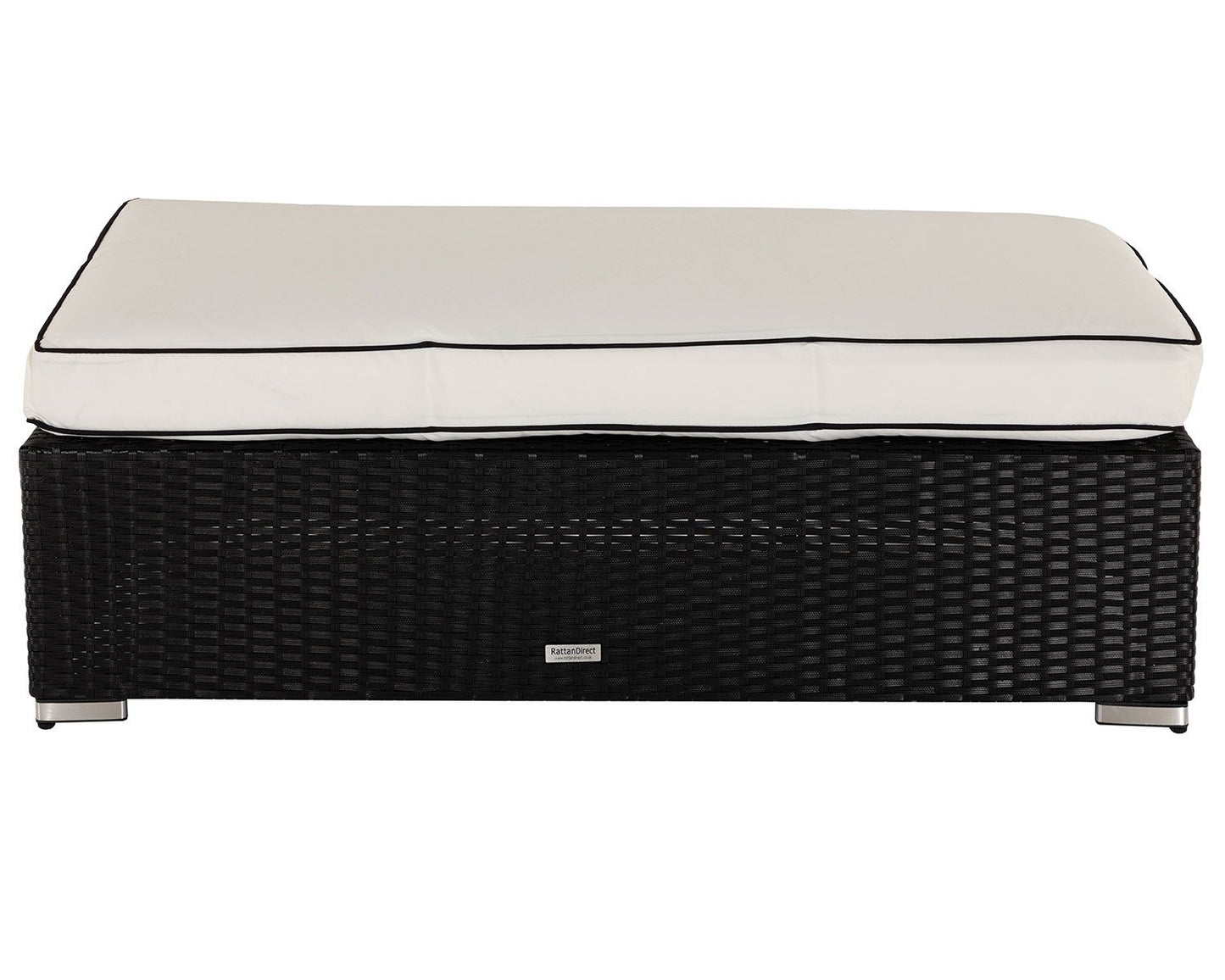 Monaco Day Bed Ottoman / Coffee Table in Black and Vanilla