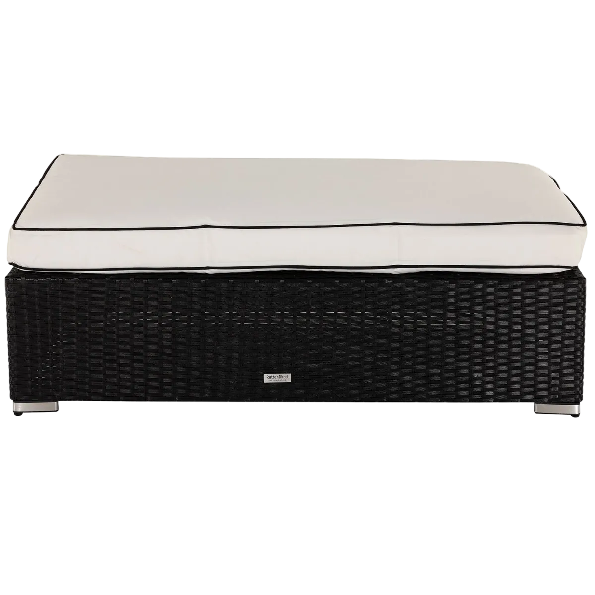Monaco Day Bed Ottoman / Coffee Table in Black and Vanilla