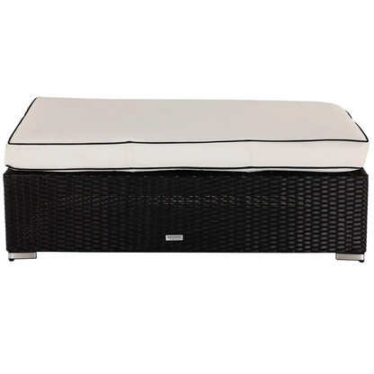 Monaco Day Bed Ottoman / Coffee Table in Black and Vanilla