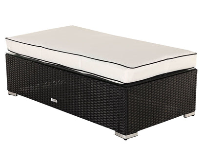 Monaco Day Bed Ottoman / Coffee Table in Black and Vanilla