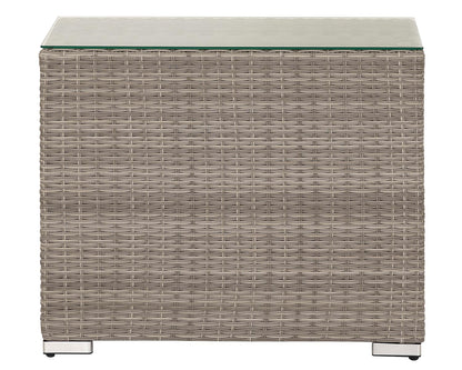 Florida Rattan Garden Armed High Bistro Set in Grey