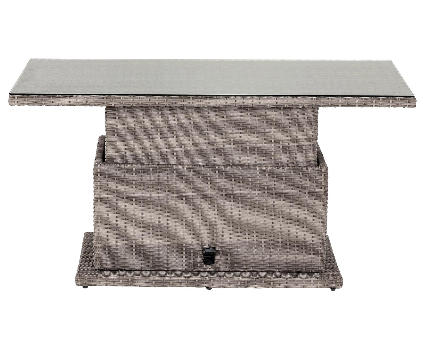 Sorrento Rattan Garden Adjustable Corner Dining Set in Grey