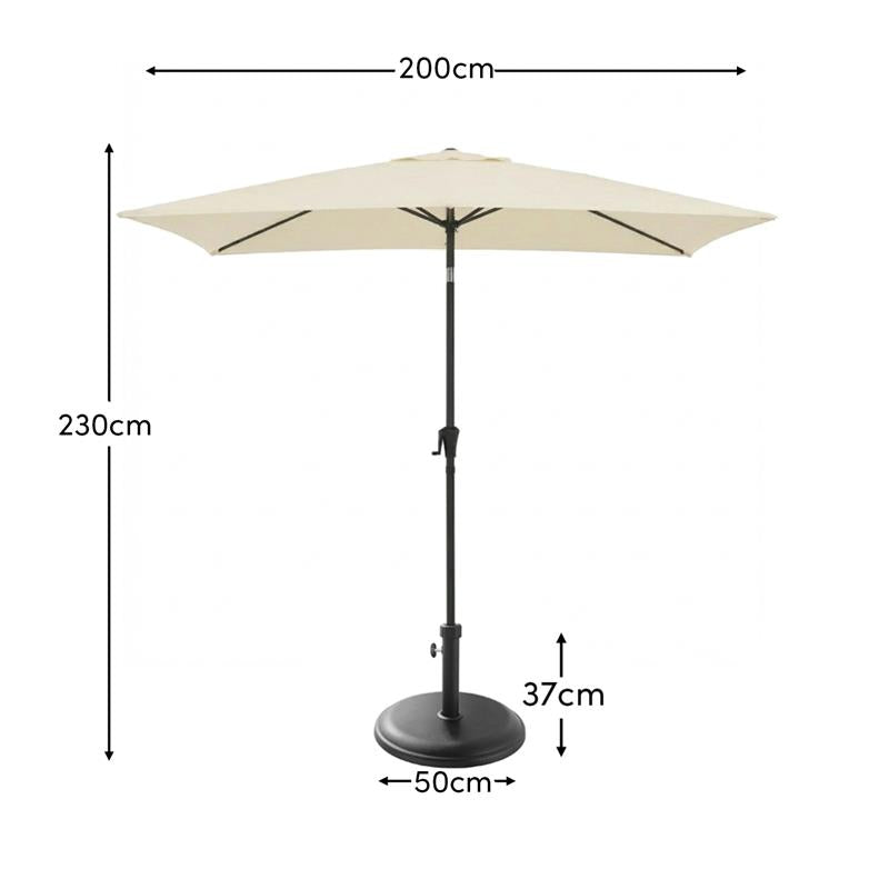 Round Black Concrete Parasol Base