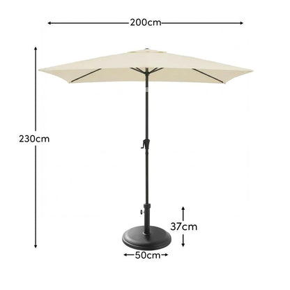 Round Black Concrete Parasol Base