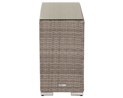 Florida Rattan Garden Armed High Bistro Set in Grey