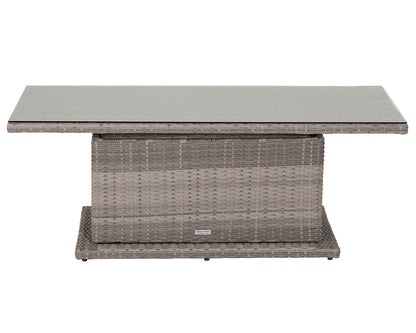 Sorrento Rattan Garden Adjustable Corner Dining Set in Grey