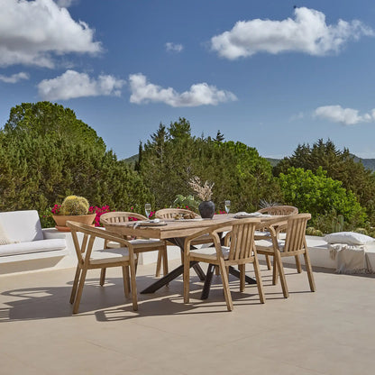 Amelia 6 Seater Wooden Garden Dining Set with 6 Shiro Chairs
 - Laura JAMES 