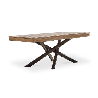 Amelia 190cm Rectangular Dining Table - Brushed Light Acacia - Laura 