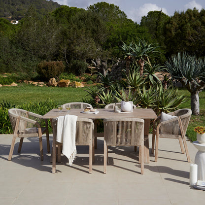 Charlotte 6 Seater Wooden Garden Dining Set with 6 Nala Sand Chairs
- Laura James 