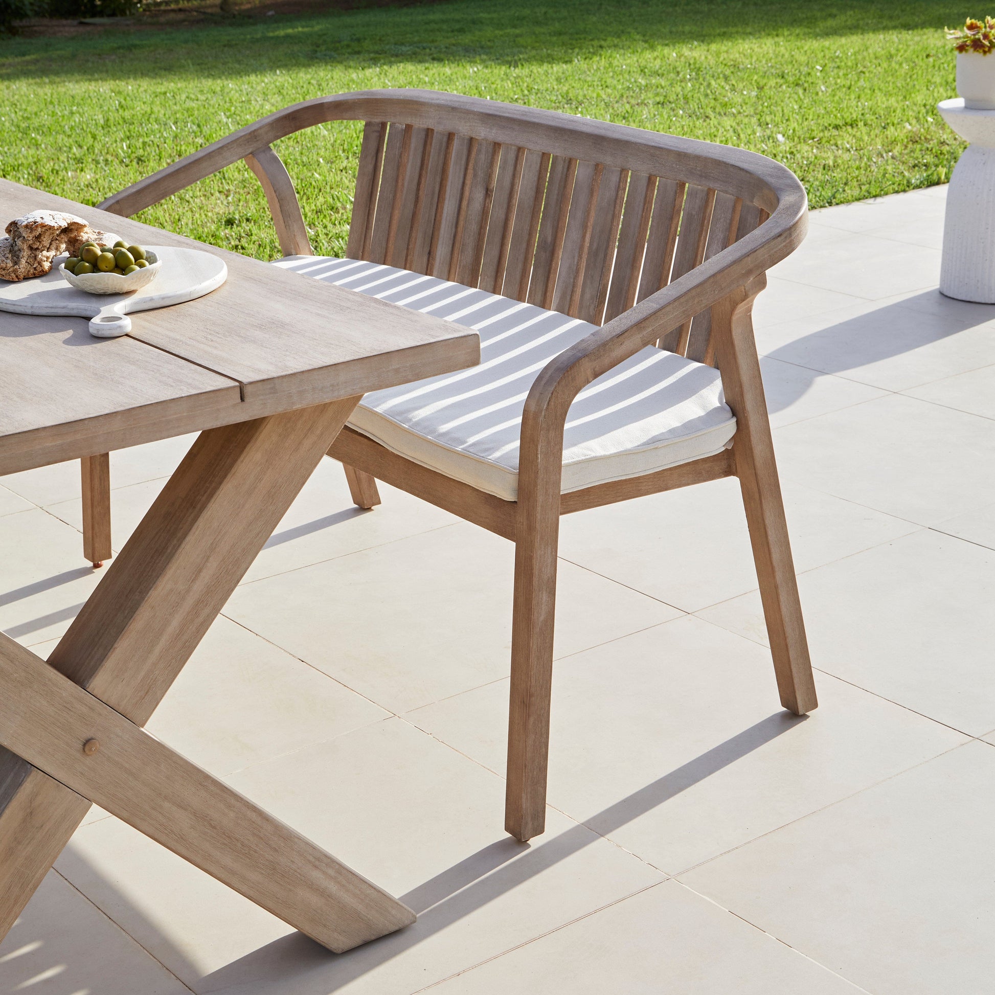 Charlotte 6 Seater Wooden Garden Dining Set with  Shiro - Laura James 