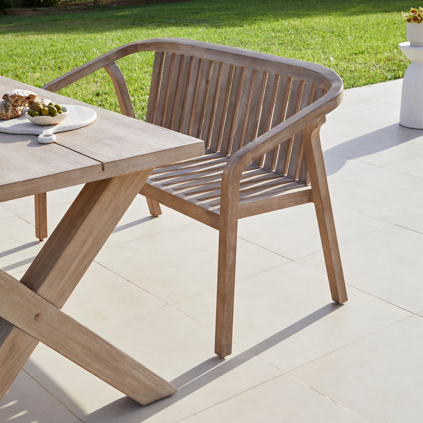 Charlotte 6 Seater Wooden Garden Dining Set with  Shiro - Laura James 
