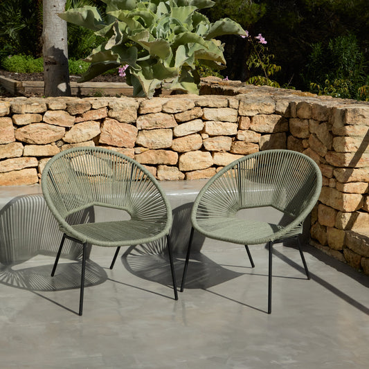 Eli Green Rope Chairs - Set of 2 - Laura James