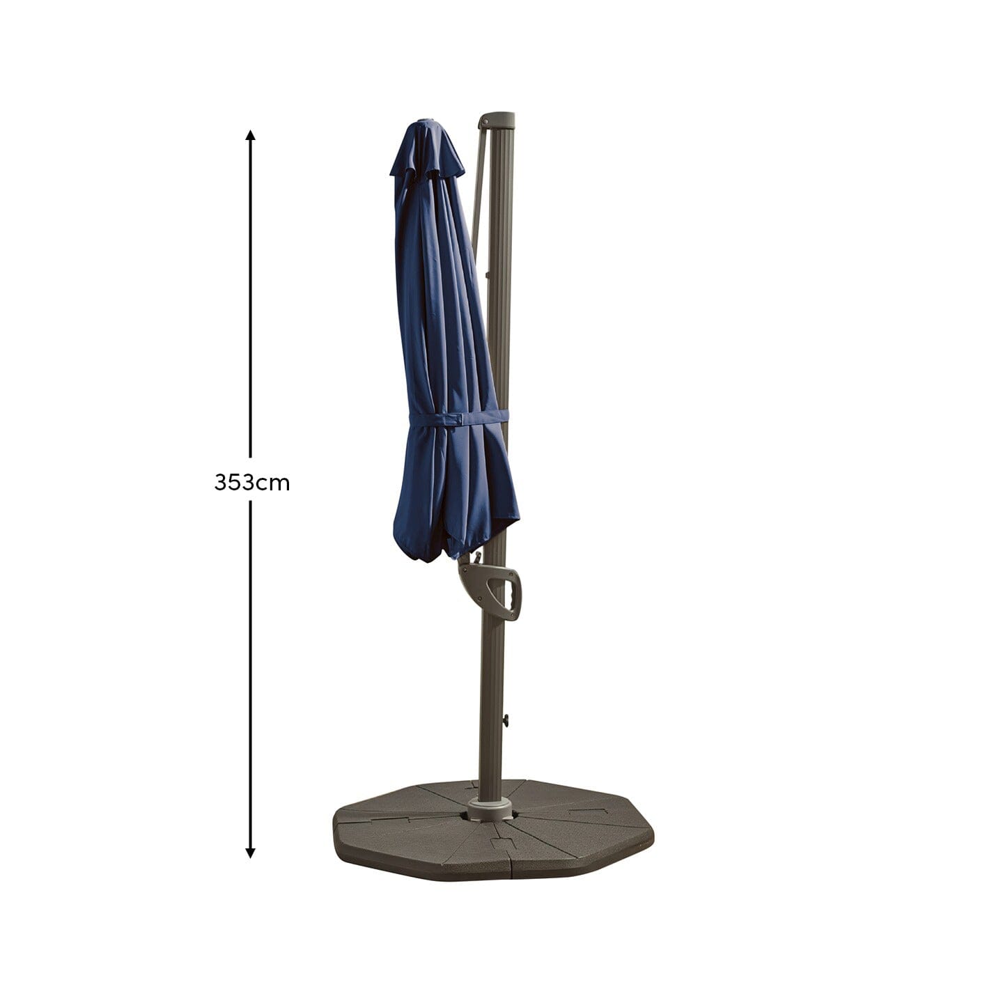 Fira Dark Blue Parasol - 2.5m Square Cantilever - Laura James